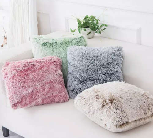 Soft Fluffy Scatter Cushions - Set of 2 - 40x40cm NEW
