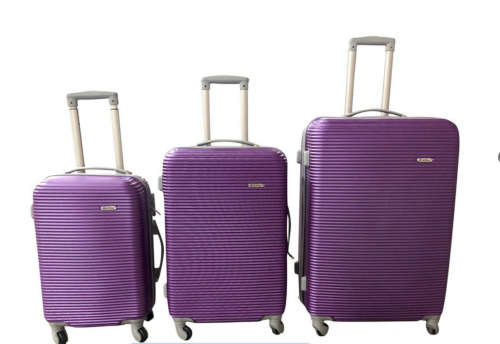 Hard Outer Shell Travel Luggage Set - 3 Piece - PURPLE BRAND NEW HIGH QUALITY