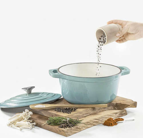 Cast Iron Cookware 7 Pieces - Sky Blue