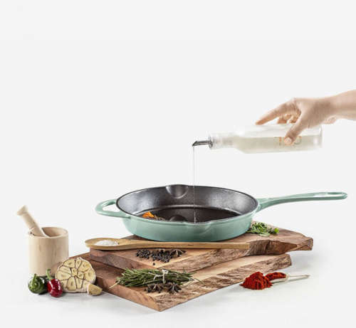 Cast Iron Cookware 7 Pieces - Sky Blue