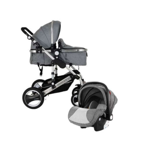 High Landscape 3 in 1 Baby Stroller Pram - Grey EXCELLENT QUALITY