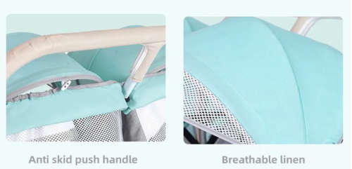 Double Side Twin Baby Stroller Mint Green