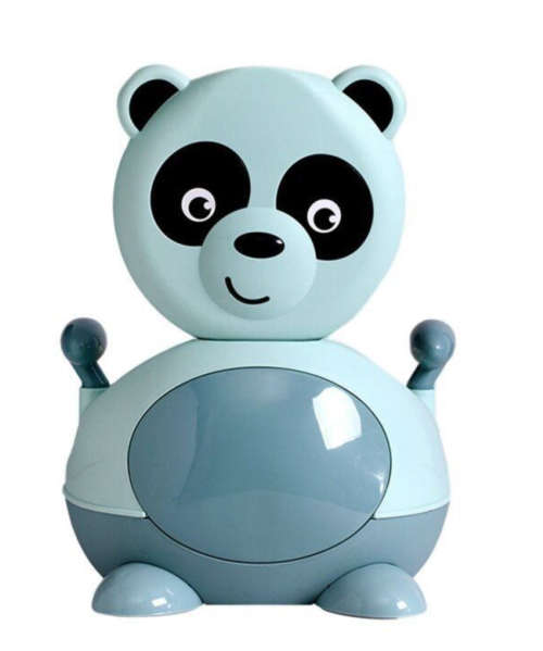 Baby Potty Trainer Panda Design - Light Blue