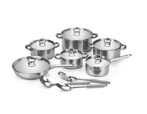 Optic Stainless Steel Cookware Set-15 Piece