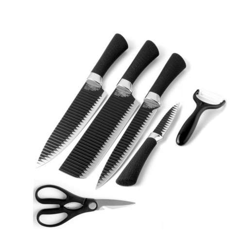 6 Piece Non-Stick Coated Kitchen Knife Set