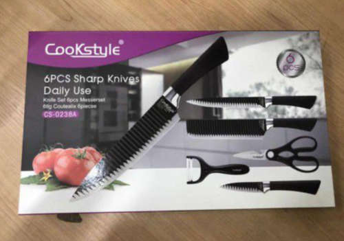 6 Piece Non-Stick Coated Kitchen Knife Set