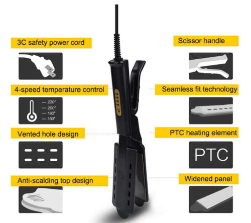 Professional Ceramic Tourmaline Ionic Flat Iron Hair Straightener