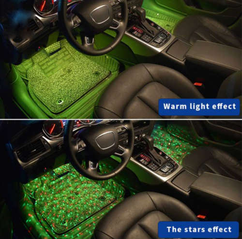 4X LED Remote Wireless Car Neon Interior Lights