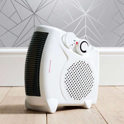 Vertical Horizontal Fan Heater - White