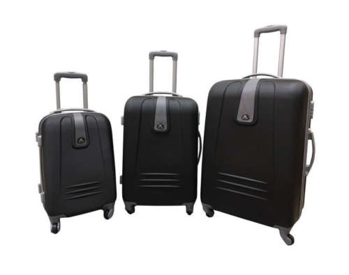 3 Piece Sleek Luggage Set - Black NEW