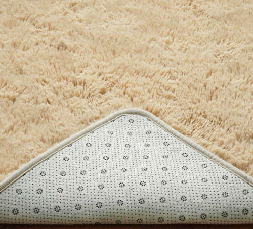 Light fluffy shaggy rug/carpet - Beige 200CM X 150CM