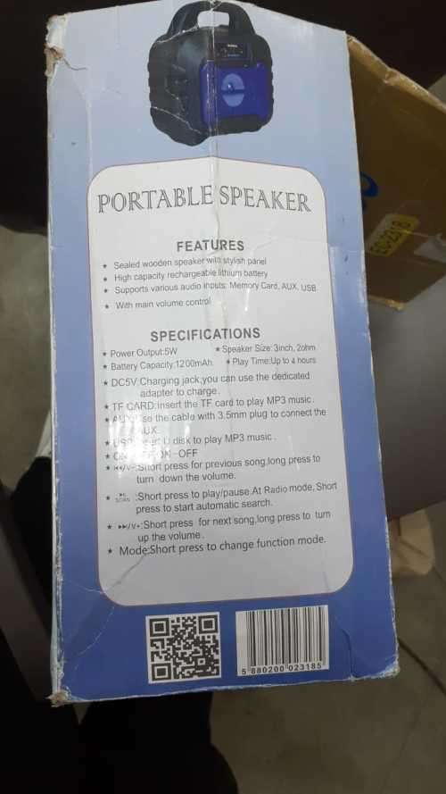 ECCO EC2318 4` Portable Speaker