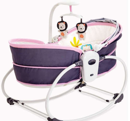 Totland 5 in 1 Multifunctional Rocker Bassinet - Pink