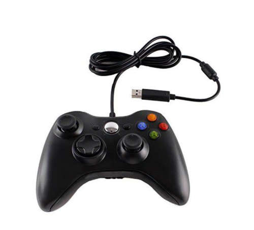 Wired Gamepad Controller For Microsoft Xbox360 & PC BLACK