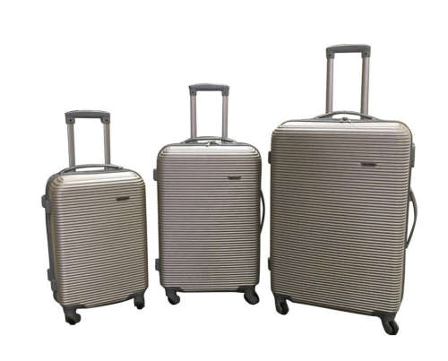 Hard Outer Shell Travel Luggage Set - 3 Piece - Gold