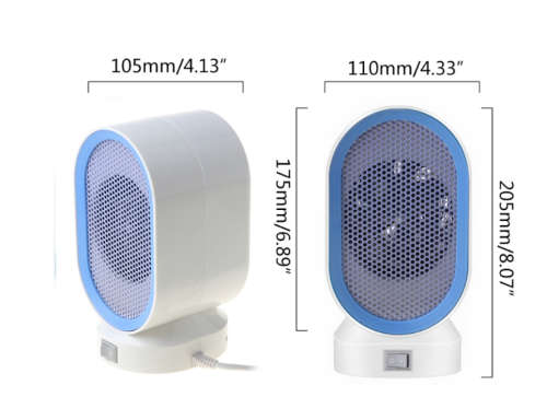 400W Mini Electric Heater Portable Desktop Fan Heater PTC Ceramic Heating Warm Heater