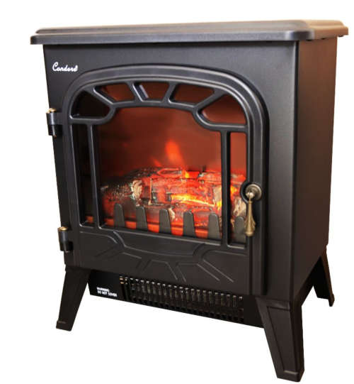 Condere Fireplace Electric Heater - with fan ZR-8003 - 1850W