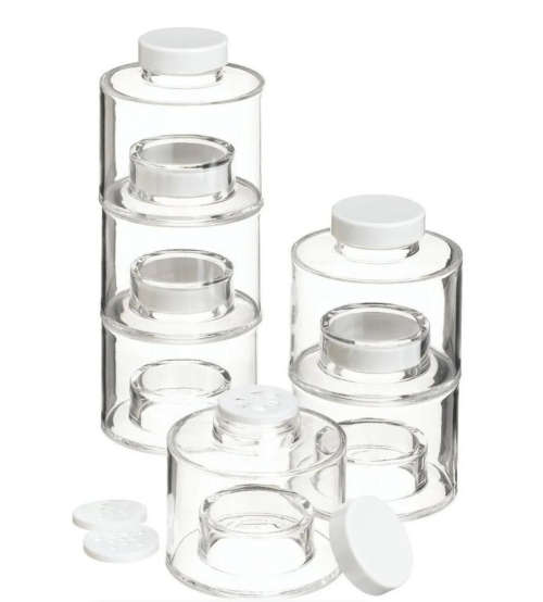 Spice Tower Stacking Bottles With Sifter Lids - Set Of 6