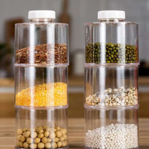 Spice Tower Stacking Bottles With Sifter Lids - Set Of 6