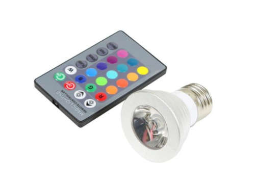 RGB Colour Change LED Light Bulb and Remote Control - SET OF 2