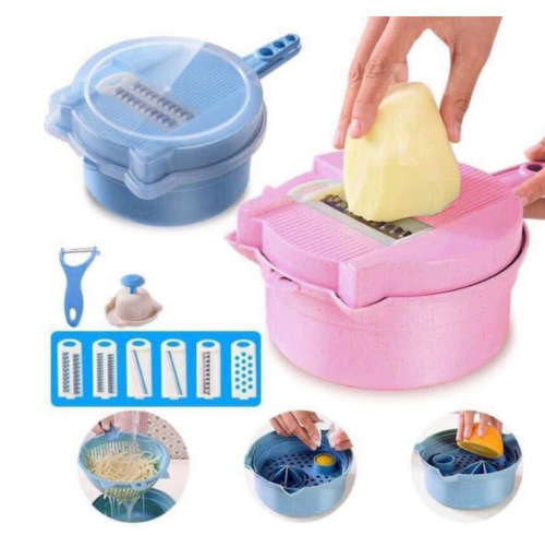 Multifunctional Cutter with 4 Interchangeable Stainless Steel Blades