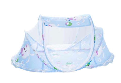 Baby Bed Tent Crib Mattress Portable Foldable Mosquito Net - Blue Puppy