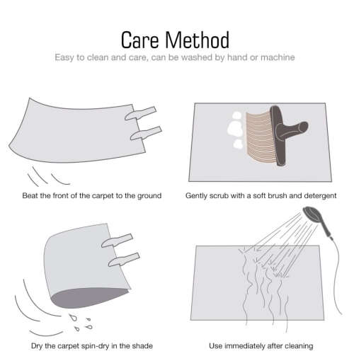 Grey Fluffy Carpet - Shaggy & Foldable Rug Grey 200CM x 150CM