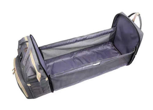 2 IN 1 Multi-Functional Nappy Bag & Bed - Navy Blue