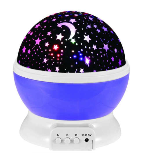 Rotating Unicorn Star Projector Night Light - Blue