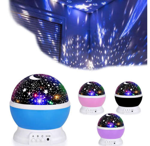 Rotating Unicorn Star Projector Night Light - Blue