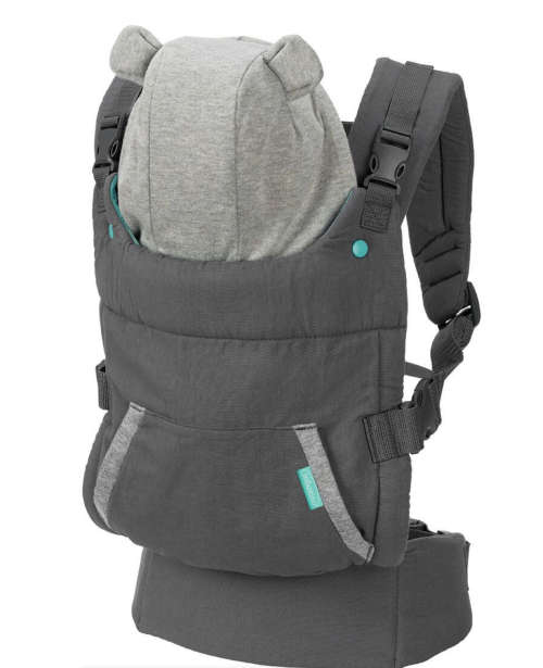 Infantino - Cuddle Up Ergonomic Hoodie Carrier - Grey