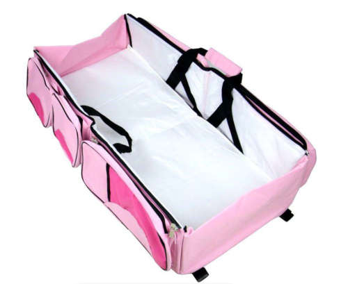 3 in 1 Portable Bassinet Diaper Change Station Sleeper Bag - Pink