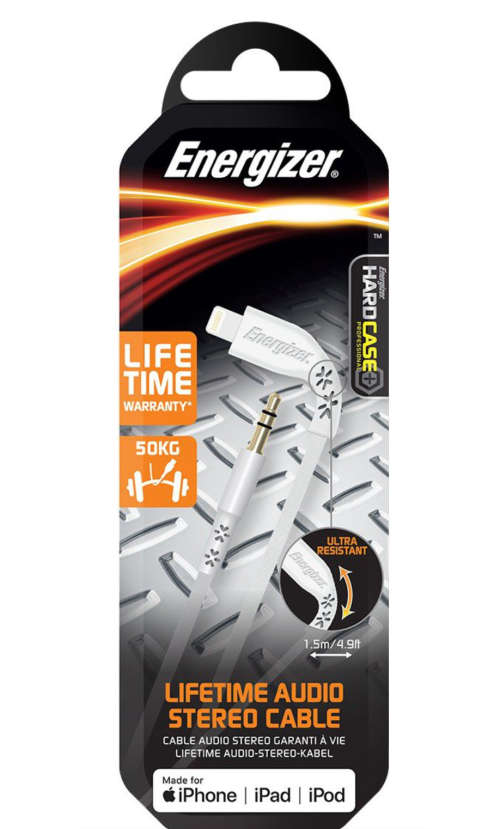 Energizer Ultimate Apple Lightning Audio Cable 1.5M - ULTRA HIGH QUALITY