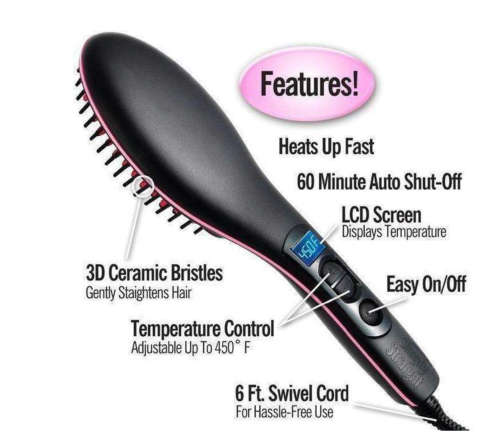 Ceramic Straightening Brush for All Hair Types