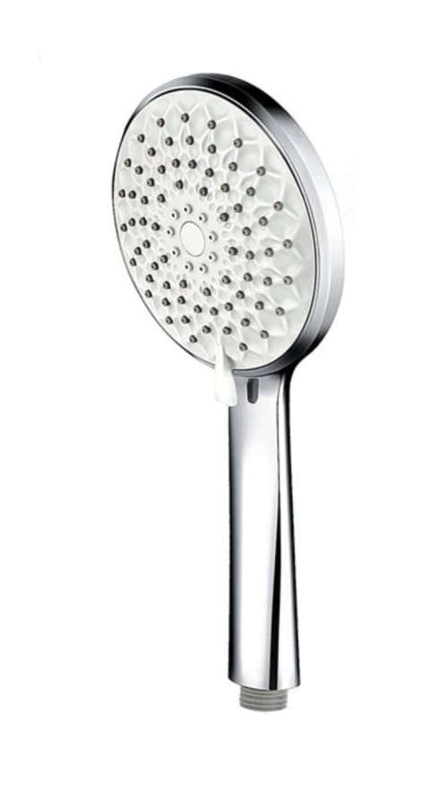 Shind Round 9` Rainfall Shower with Shower Head Combo Lotus Flower Design - Silver High Quality