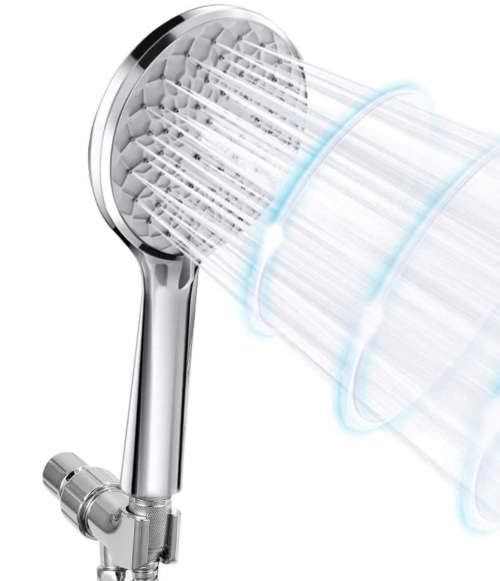 Shind Round 9` Rainfall Shower with Shower Head Combo Lotus Flower Design - Silver High Quality