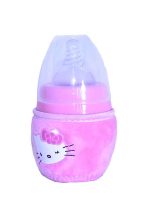 Glass Bottle Baby Feeder - Pink