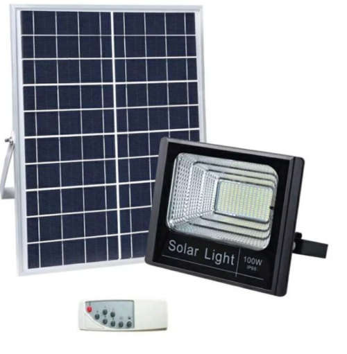100W SMD Solar LED Flood Light - Black