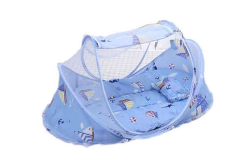 Baby Sleeper Bed with Mosquito Net - Blue