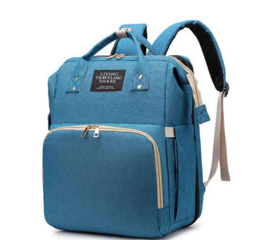 Multi-Functional Nappy Bag & Bed - Navy Blue