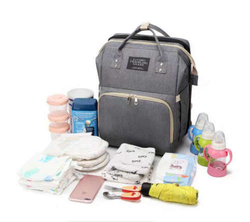 Multi-Functional Nappy Bag & Bed - Navy Blue