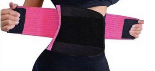Compression Hot Belt Waist Trainer - Pink XL