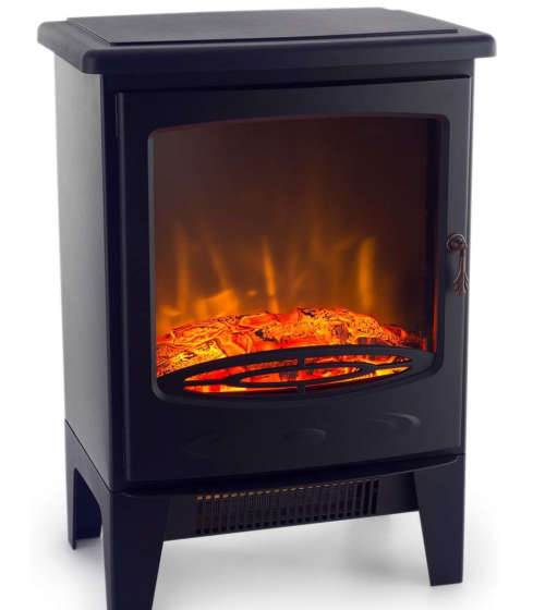 Condere 1800W Electric Heater Fireplace Heater - ZR-8001- Black