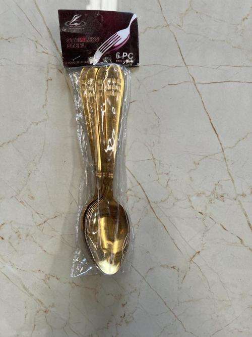 Golden 18 PCS Cutlery Spoon and Fork Set - New