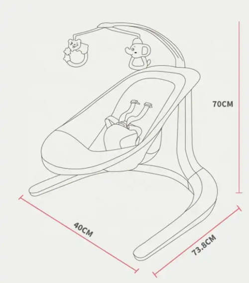 Hot Selling Product Newborn Infant Sleeping Electric Soft Seesaw Cradle Baby Rocking Bouncer Chair