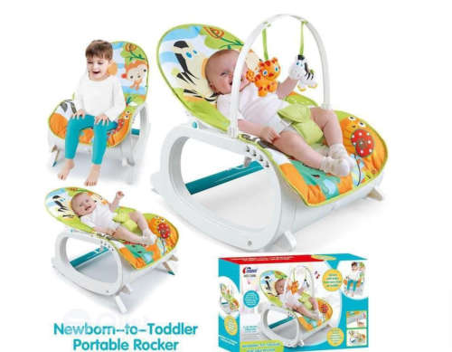 2-In-1 Baby Infant Rocker Bouncer Newborn Toddler Portable Rocker Swing