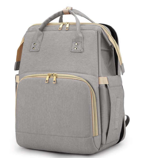 Multifunctional Diaper/Changing Bag with Crib (Grey)