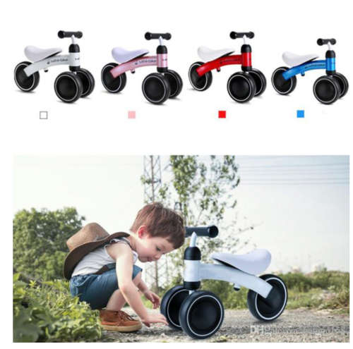 Baby Balance Double Wheel Bike No Foot Pedal Riding - White