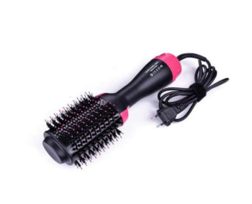2 in 1 Hair Dryer & Straightening Brush - Black
