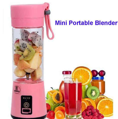 Portable Smoothie Blender, Juicer Food Processor USB Rechargeable - PINK